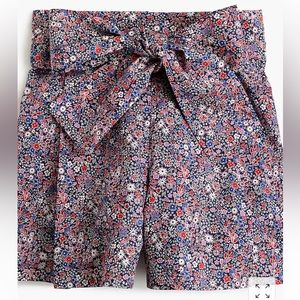 Tie-waist short in Liberty® Tana Lawn print size 0